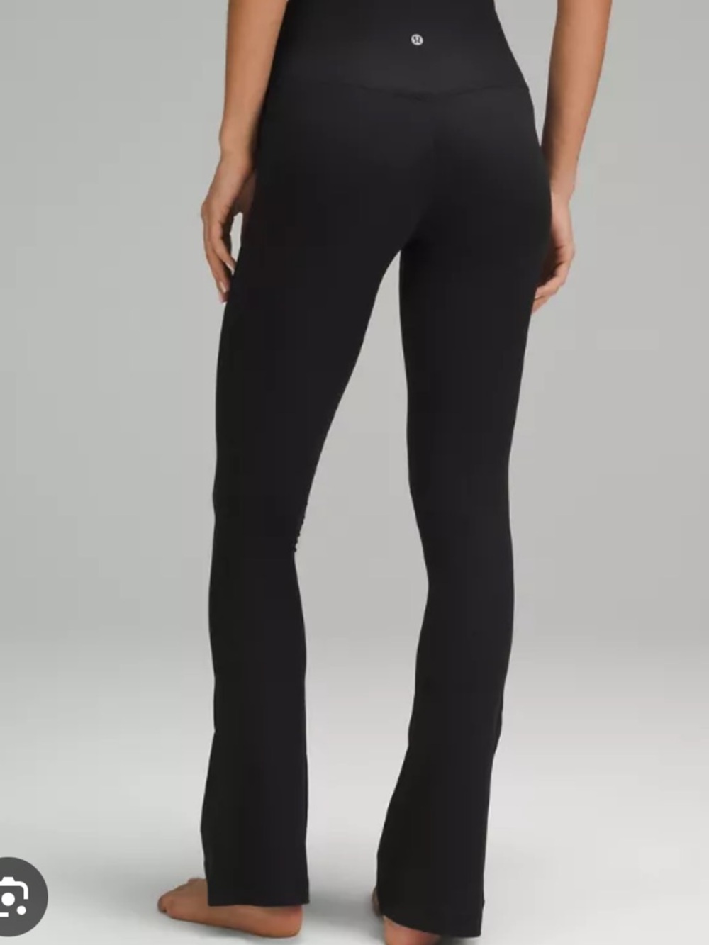 Lululemon Align High-Rise Ribbed Mini-Flare Pants in Black extra short